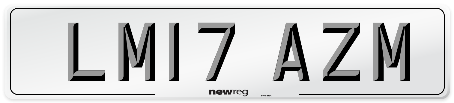 LM17 AZM Number Plate from New Reg